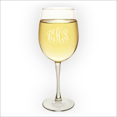 White Wine Glasses - with Monogram