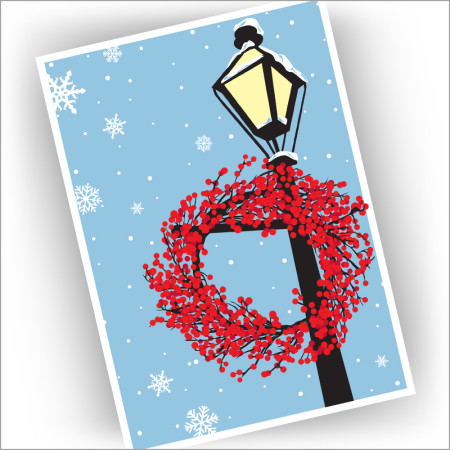 Winterberry Wreath Christmas Cards