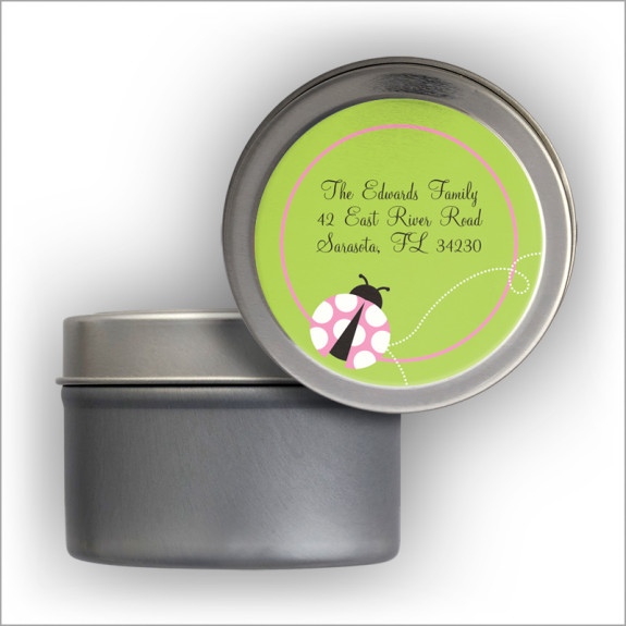 Ladybug Lawn Labels Tin