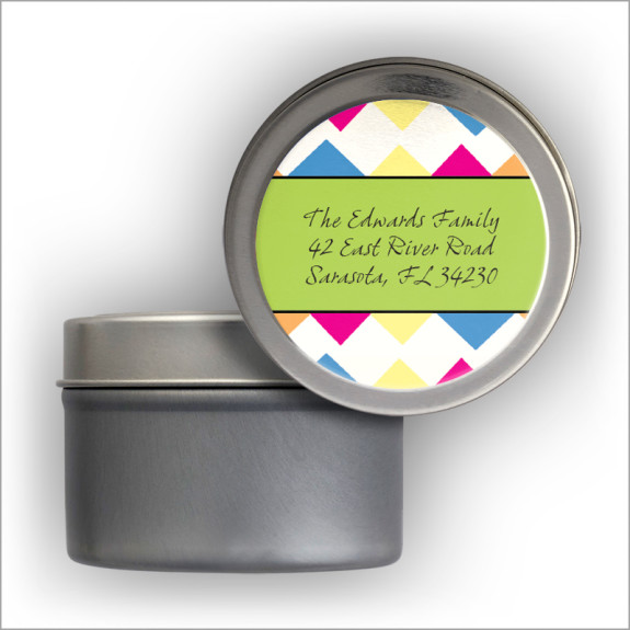 Party Chihuahua Labels Tin