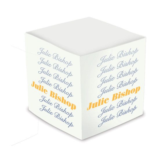Script Name Self Stick Memo Cube - Style 12