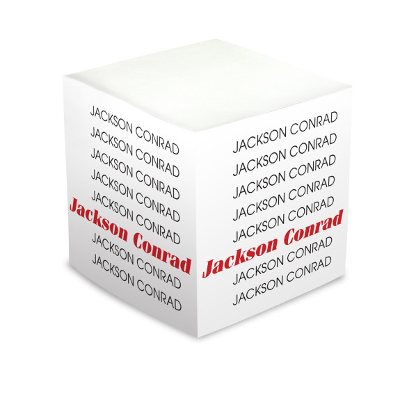 Block Name Self Stick Memo Cube - Style 13