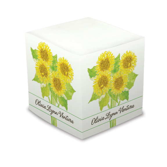 Sunflower Self Stick Memo Cube - Style 18