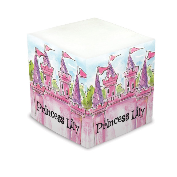 Pink Castle Self Stick Memo Cube - Style 25