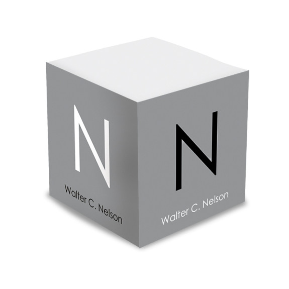 Grayscale Self Stick Memo Cube - Style 36