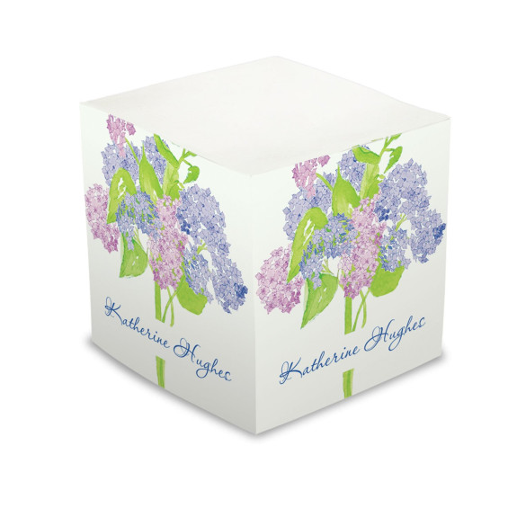 Hydrangea Self Stick Memo Cube - Style 3