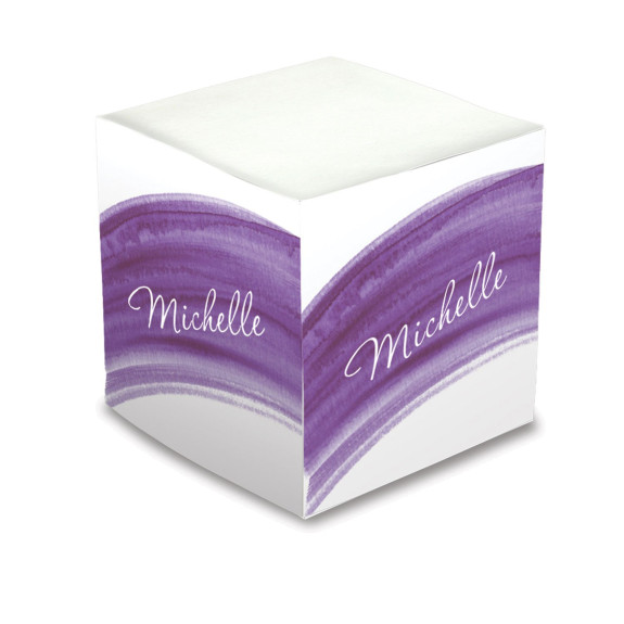 Watercolor Self-Stick Memo Cube - Style 41