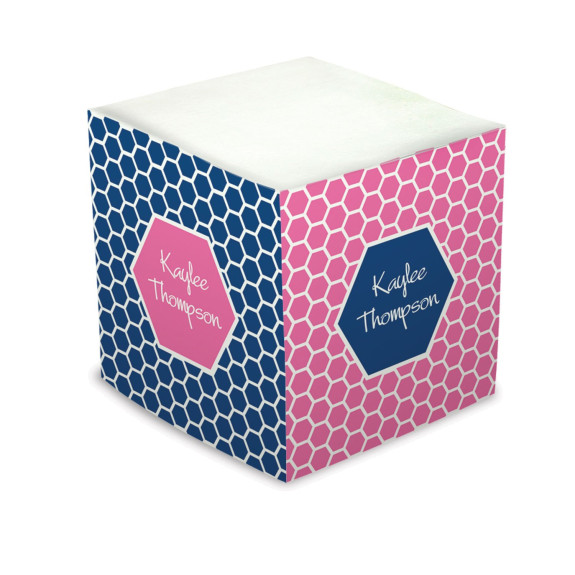 Honeycomb Self Stick Memo Cube - Style 4