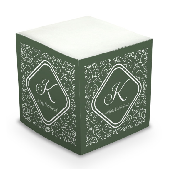 Filigree Self Stick Memo Cube - Style 55
