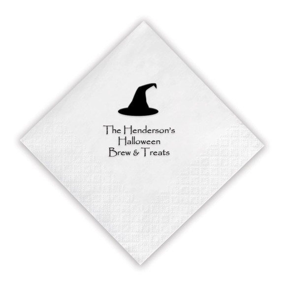 Witches Hat Beverage Napkins - Matte Ink