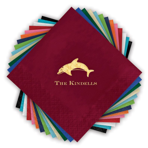 DYO Color Cocktail Napkins - Foil Stamped