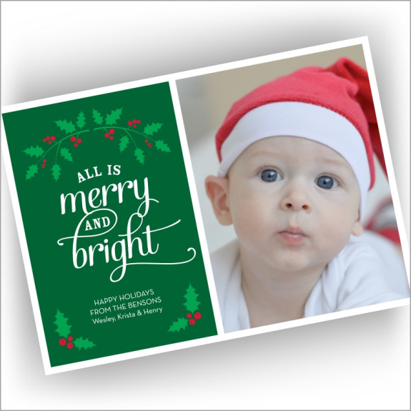 Holly Holiday Photocard - Format 1
