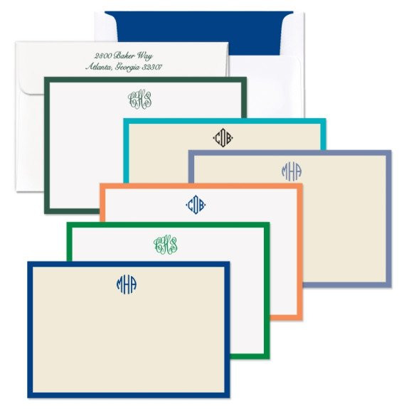 Wide Hand Bordered Flat Cards