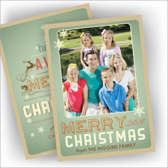Retro Little Christmas Photocard