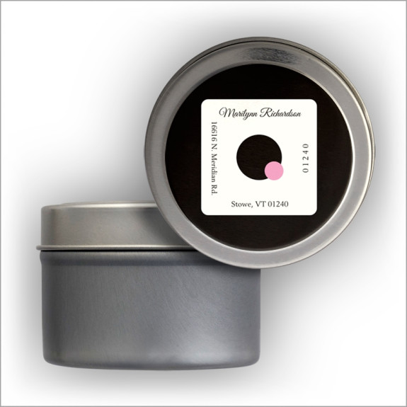 Pink Dot Label Tin