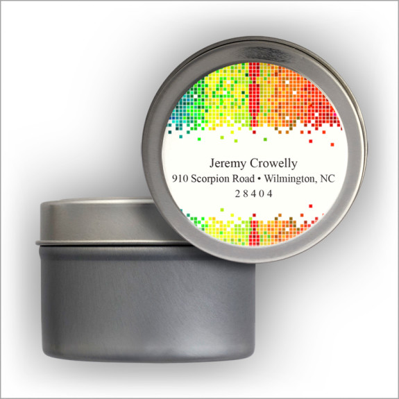 Pixel Return Address Labels Tin