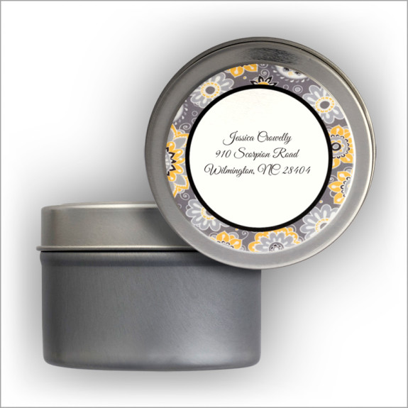 Tatum Return Address Labels Tin