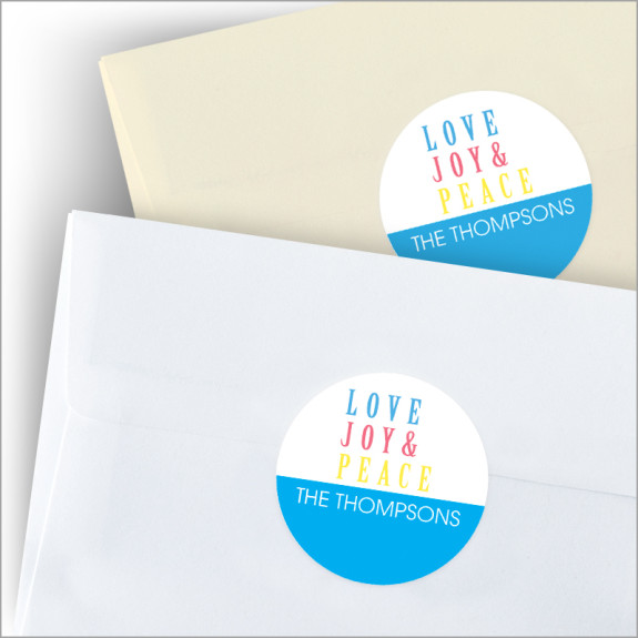 Peace Love Christmas Seals
