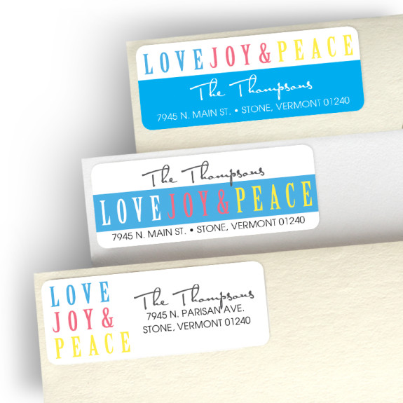 Peace, Love Address Label