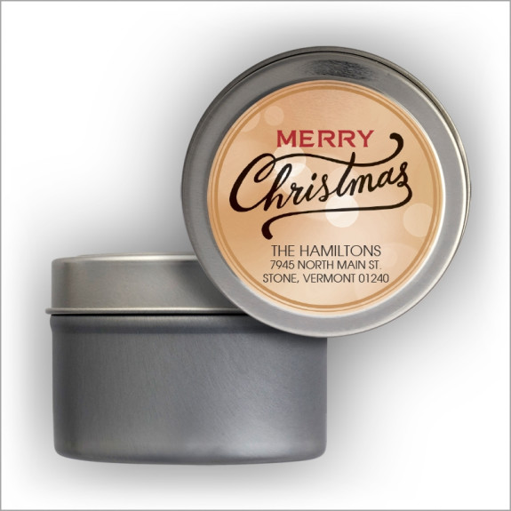 Merry Christmas Baby Label Tin