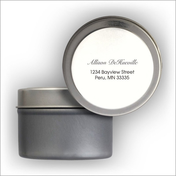 Classic Design 3 Address Labels Tin