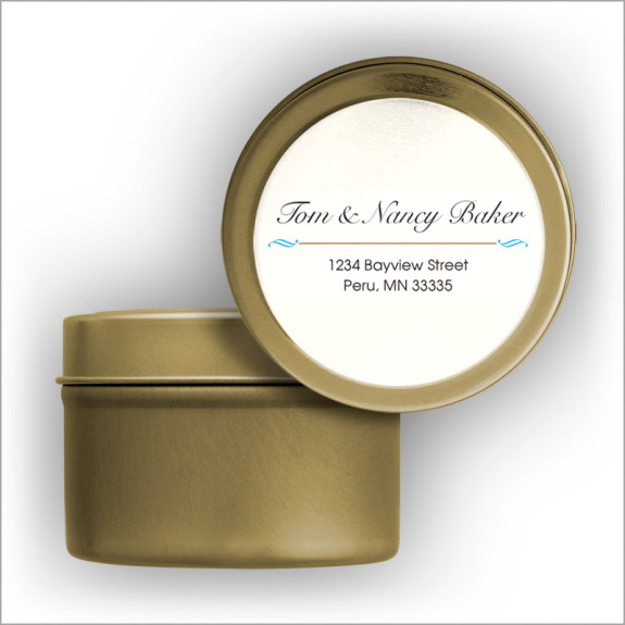 Classic Design 1 Address Labels Tin