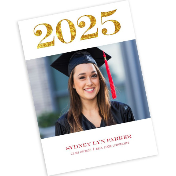 Shimmer Year Graduation Announcement Photocard