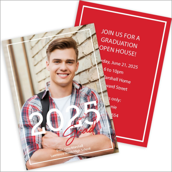 Grad Photo Card Invitation