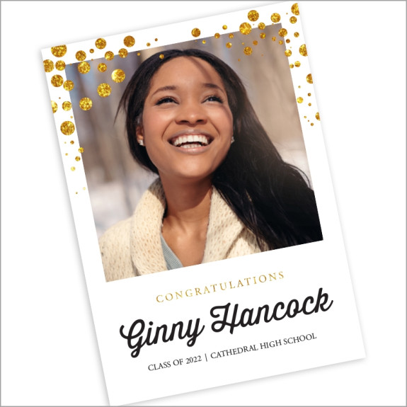 Gold Faux Foil Bubbles Announcement