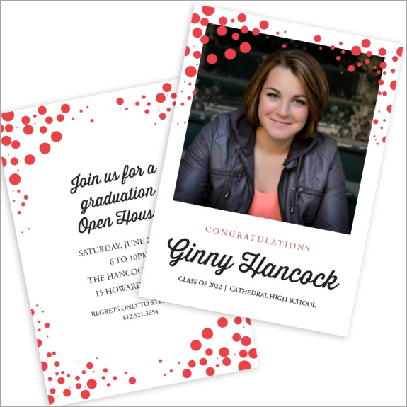 Colored Shimmer Bubbles Photo card Invitation