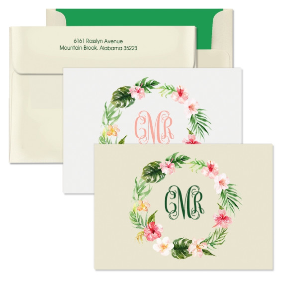 Watercolor Wreath Notes