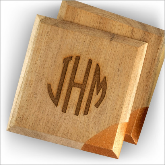 Metallic Cornered Coaster Set