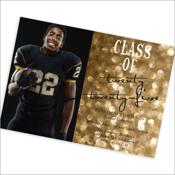 All That Glitters Graduation Invitation