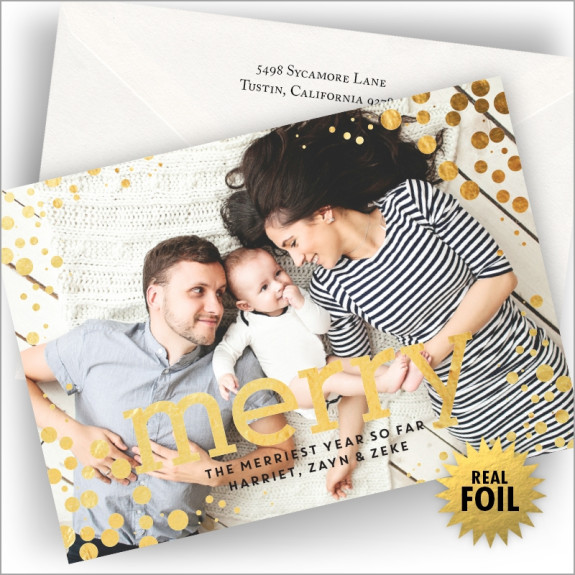 Merry Bubbles Holiday Photocard