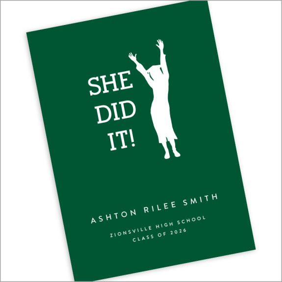 She Did It! Announcement