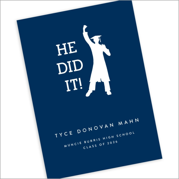 He Did It! Announcement