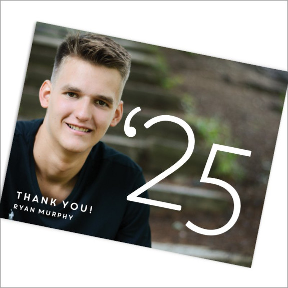 Big Grad Year Folded Thank You Note