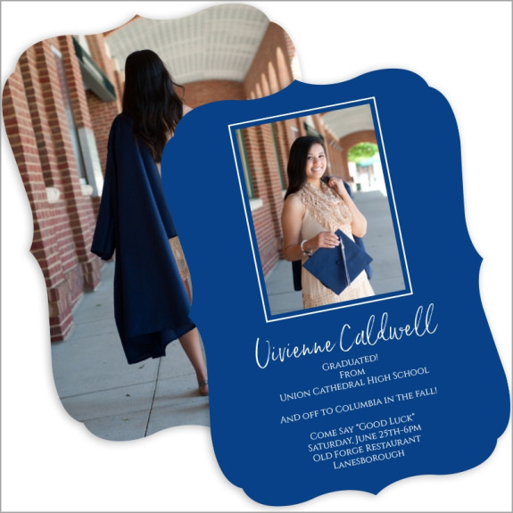 Frame Cut Graduation Invitations