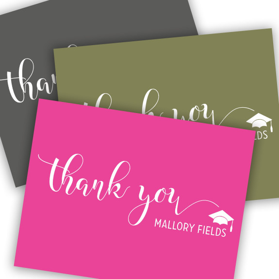 Thank You Script With Grad Cap