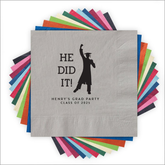 He Did it!  - Letterpress Napkins