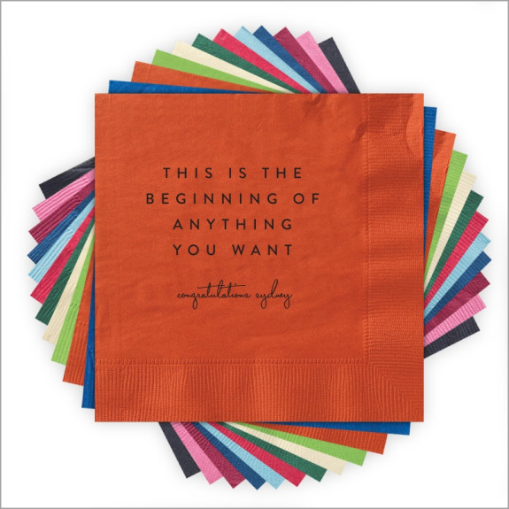 Beginning...Grad - Letterpress Napkins