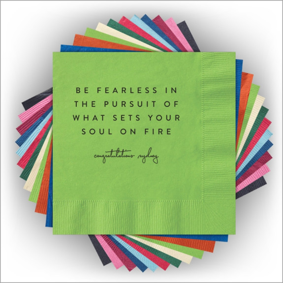 Be Fearless...Grad - Letterpress Napkins