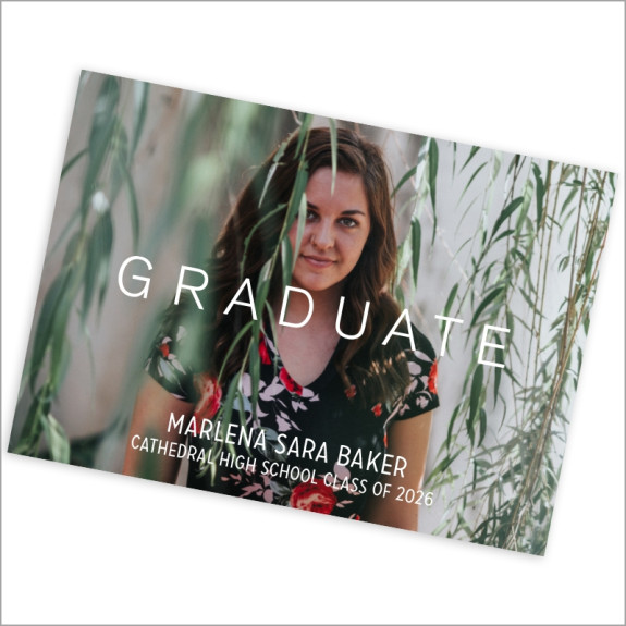 Centered Graduation Announcement