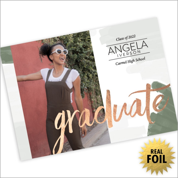 Hue Tint Tone Foil Graduation Announcement