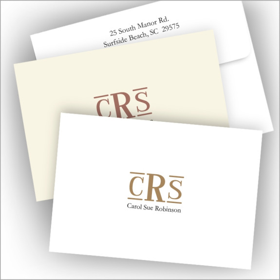 DYO Foil Icon Fold Notes - with Monogram