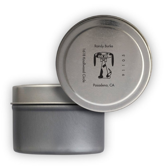 Cat & Dog Labels Tin - Dog