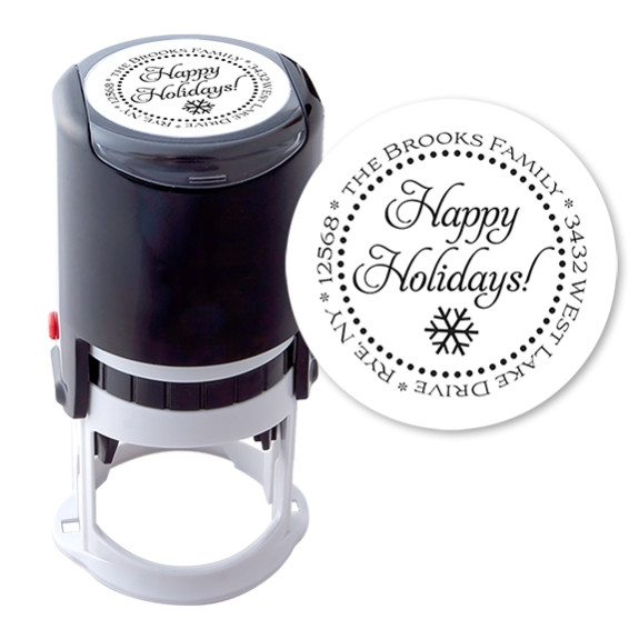 Happy Holidays! Round Stamper