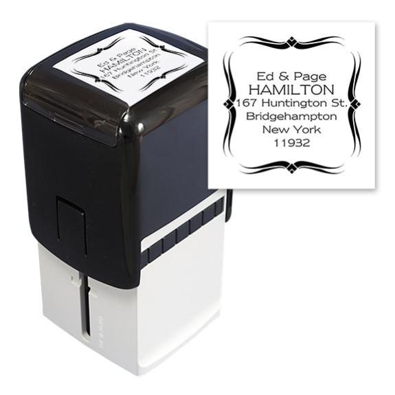Flourish Border Square Stamper