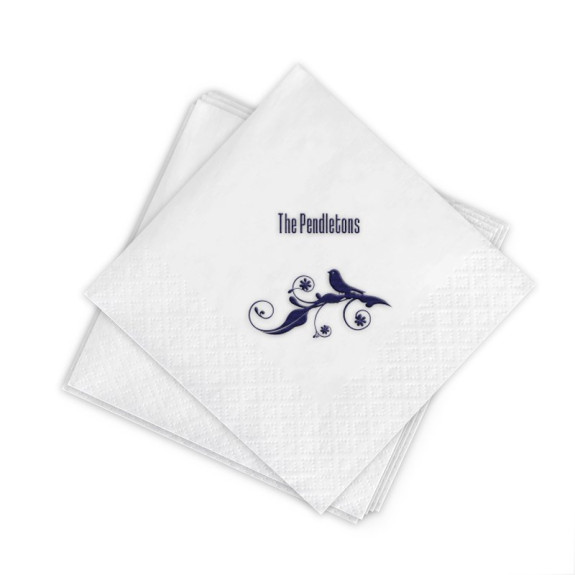 Designer White Beverage Napkins - Format C
