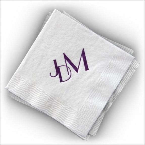 Designer White Beverage Napkins - Format B